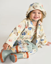 7AM - Rain Worker Jacket Apparel & Accessories Rainy Trees Beige 18 - 24M