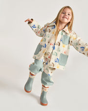 7AM - Rain Worker Jacket Apparel & Accessories Rainy Trees Beige 18 - 24M