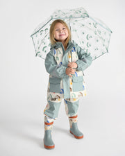 7AM - Rainwear Jacket Apparel & Accessories Rainy Houses Teal 18 - 24M