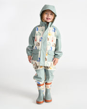 7AM - Rainwear Jacket Apparel & Accessories Rainy Houses Teal 18 - 24M