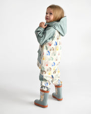 7AM - Rainwear Jacket Apparel & Accessories Rainy Houses Teal 18 - 24M