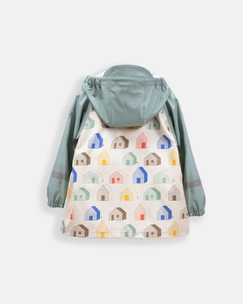 7AM - Rainwear Jacket Apparel & Accessories Rainy Houses Teal 18 - 24M