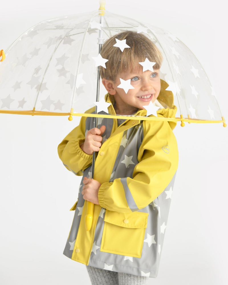 7AM - Rainwear Jacket Apparel & Accessories Rainy Stars Yellow 2 - 3T