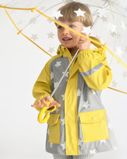 7AM - Rainwear Jacket Apparel & Accessories Rainy Stars Yellow 2 - 3T