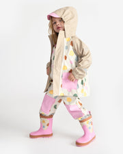 7AM - Rainwear Jacket Apparel & Accessories Rainy Trees Beige 18 - 24M