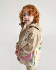 7AM - Rainwear Jacket Apparel & Accessories Rainy Trees Beige 18 - 24M
