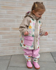 7AM - Rainwear Jacket Apparel & Accessories Rainy Trees Beige 18 - 24M