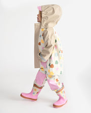 7AM - Rainwear Jacket Apparel & Accessories Rainy Trees Beige 18 - 24M