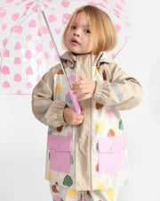7AM - Rainwear Jacket Apparel & Accessories Rainy Trees Beige 18 - 24M