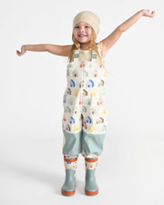 7AM - Rainwear Suspender Pants Mother & Baby Print tree Beige