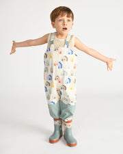 7AM - Rainwear Suspender Pants Mother & Baby Print tree Beige