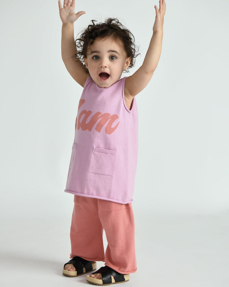 7AM - Relaxed Pants Boxy Apparel & Accessories Coral 6 - 12M