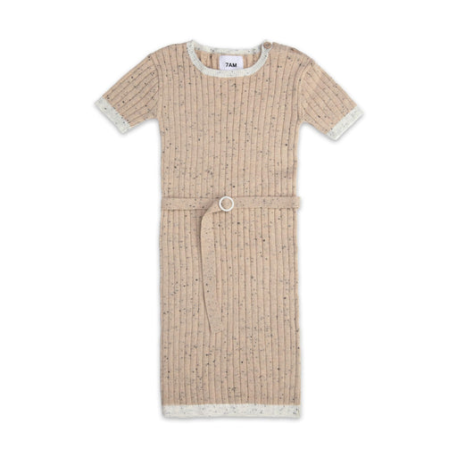 7AM - Short Sleeve Dress - Hug Me Apparel & Accessories Oat 4 - 5Y