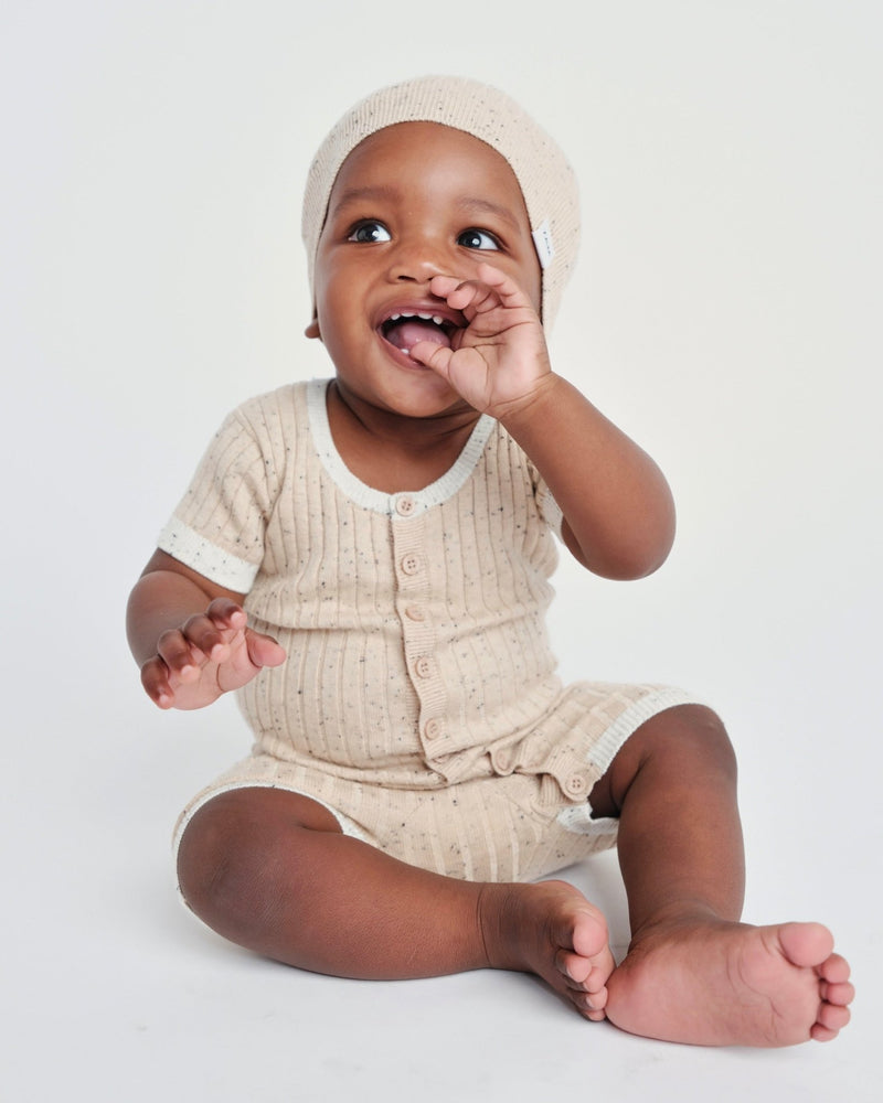 7AM - Short Sleeve Romper - Hug Me Apparel & Accessories Ash Rose 18 - 24M