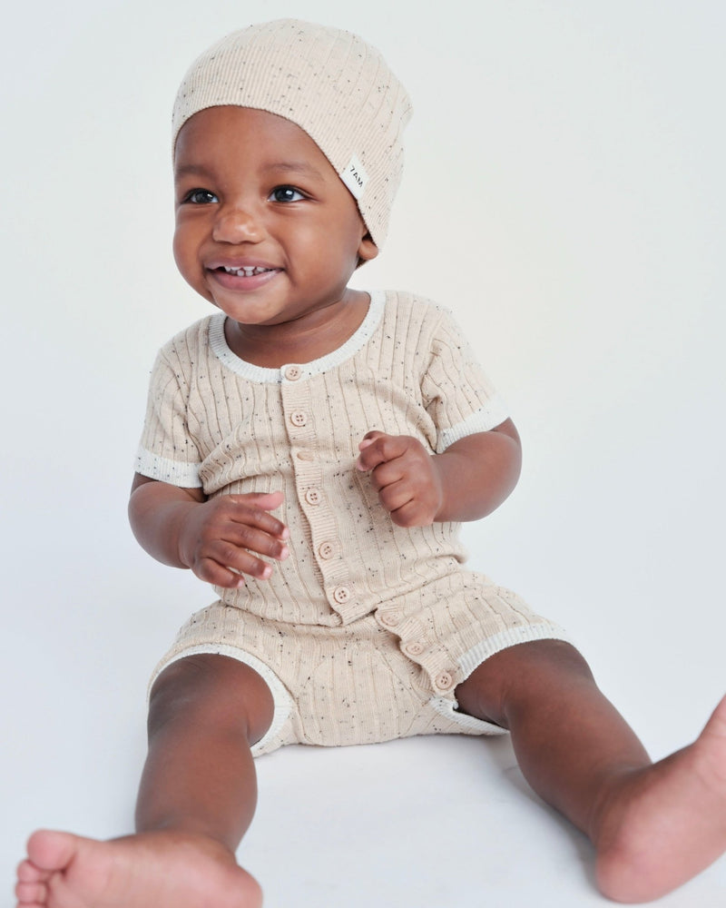 7AM - Short Sleeve Romper - Hug Me Apparel & Accessories Heather Grey 6 - 9M