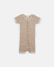 7AM - Short Sleeve Romper - Hug Me Apparel & Accessories Oat 18 - 24M