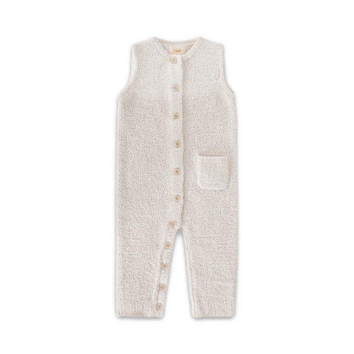 7AM - Sleeveless Jumpsuit - Fuzzy Apparel & Accessories Ecru 0 - 3M