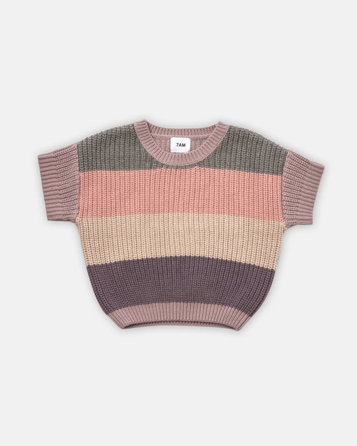 7AM - Sweater Tee Chunky | Cozy Textured Knit Pullover for Kids and Toddlers Apparel & Accessories 6 - 12M