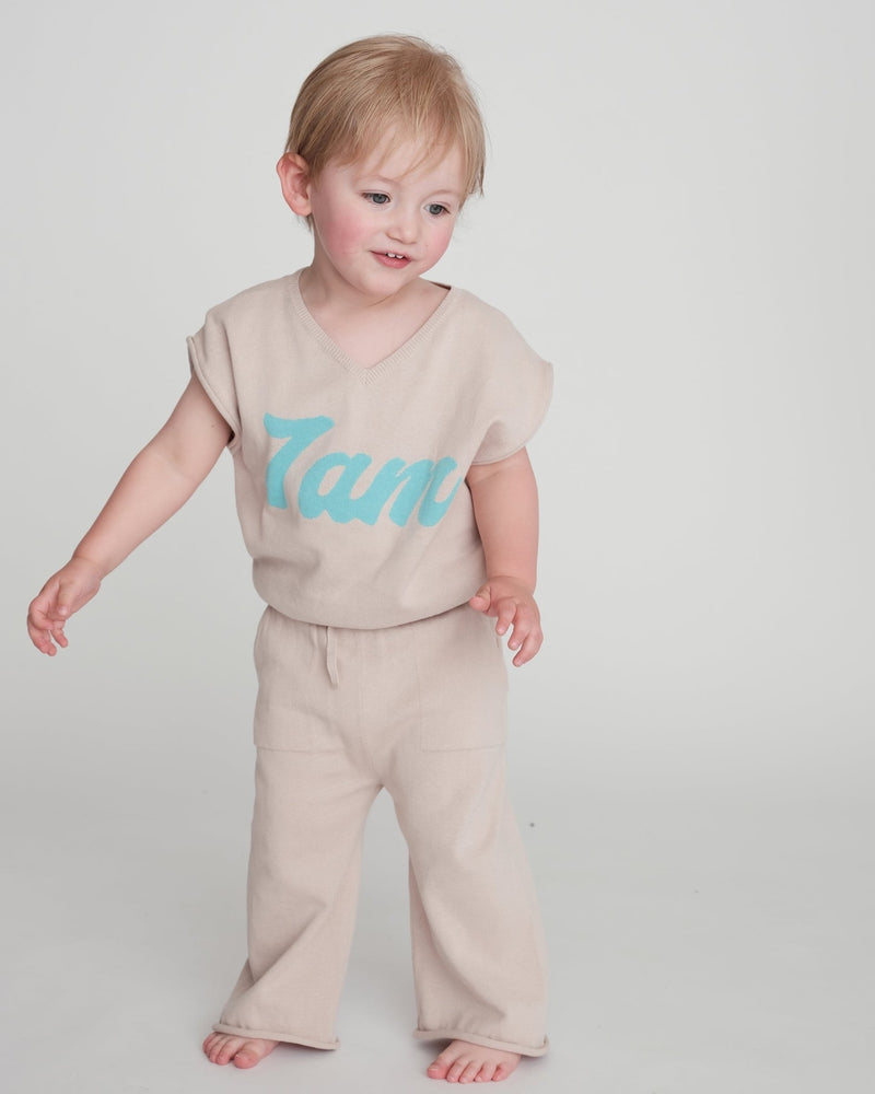 7AM - Sweater Vest Boxy Apparel & Accessories Oat 12 - 18M