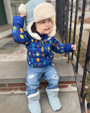 7AM - The Cub Hat - Benji Sherpa Mother & Baby Mirage 12 - 18M
