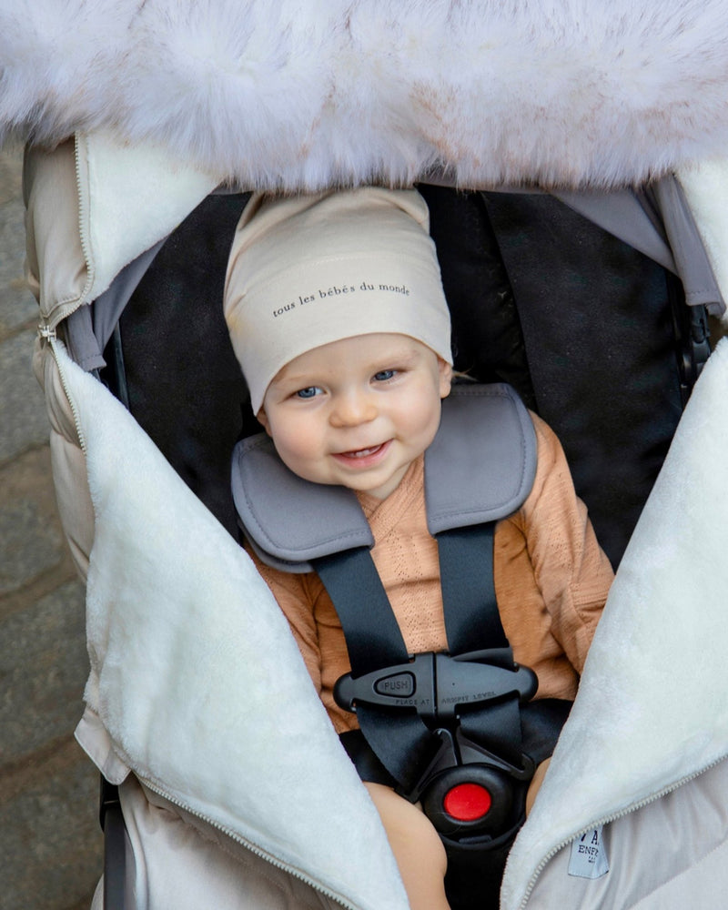 7AM - Top Knot Hat - 2 pack Mother & Baby Bondi Blue/Almond 0 - 3M