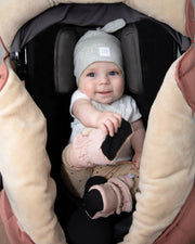 7AM - Top Knot Hat - 2 pack Mother & Baby Light Grey/Dark Grey 0 - 3M