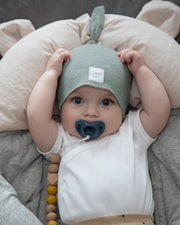 7AM - Top Knot Hat - 2 pack Mother & Baby Light Grey/Dark Grey 0 - 3M