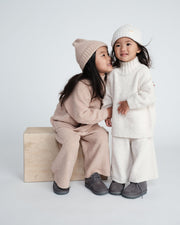 7AM - Wide Pants - Fuzzy Apparel & Accessories Ecru 1 - 2T