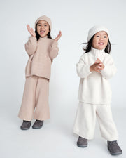 7AM - Wide Pants - Fuzzy Apparel & Accessories Ecru 1 - 2T