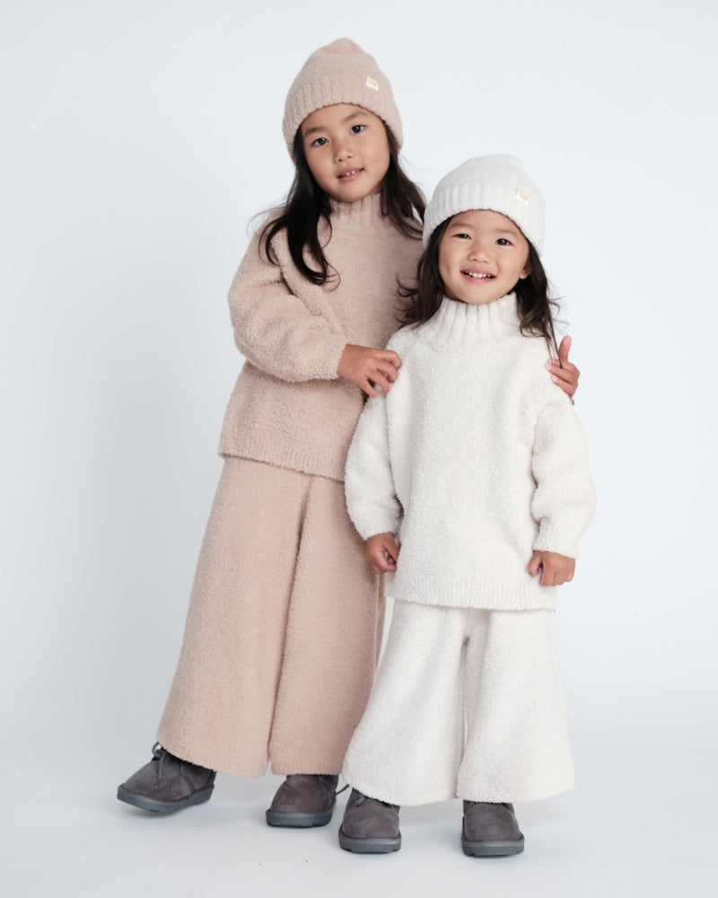 7AM - Wide Pants - Fuzzy Apparel & Accessories Ecru 1 - 2T