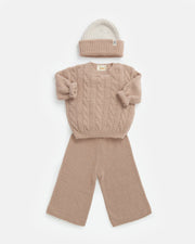 7AM - Wide Pants - Fuzzy Apparel & Accessories Pecan 1 - 2T