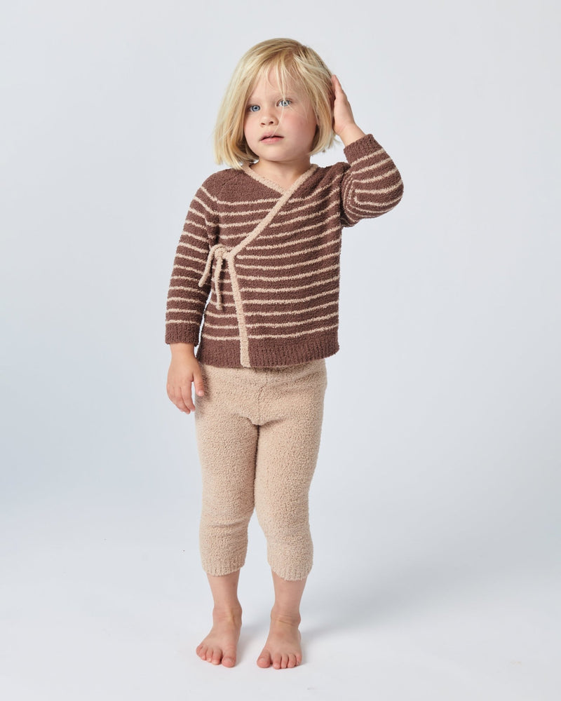 7AM - Wrap Top - Fuzzy Apparel & Accessories Pecan, Chartreuse 9 - 12M