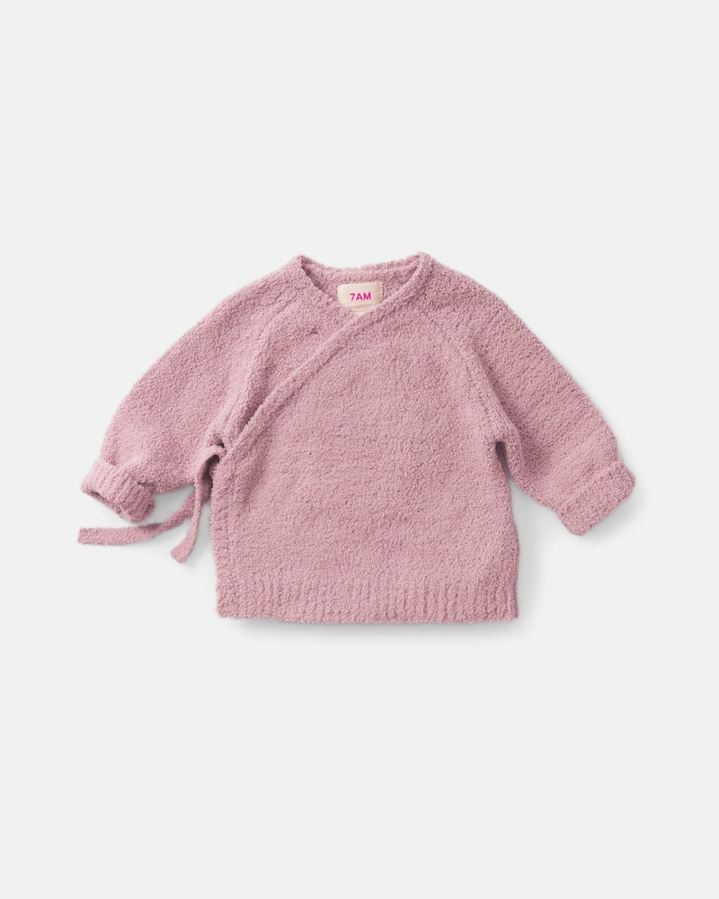 7AM - Wrap Top - Fuzzy Mother & Baby Ash Rose 0 - 3M
