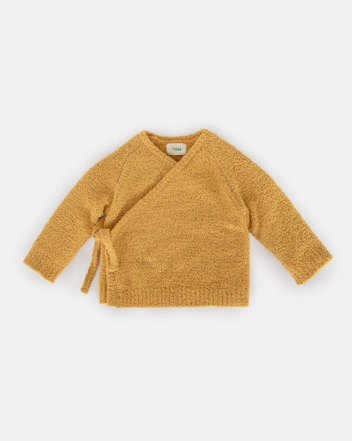 7AM - Wrap Top - Fuzzy Mother & Baby Ecru 9 - 12M
