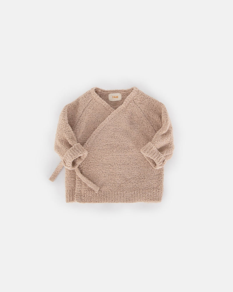 7AM - Wrap Top - Fuzzy Mother & Baby Pecan 9 - 12M