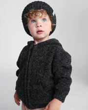 7AM - Zip Up Hoodie - Fuzzy Mother & Baby Taupe 1 - 2T