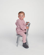 7AM - Zip Up Hoodie - Fuzzy Mother & Baby Taupe 1 - 2T