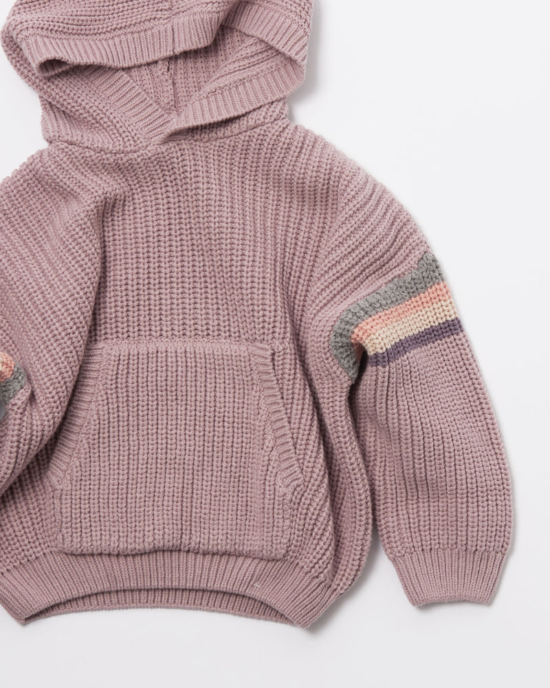 7AM - Hooded Boxy Sweater - Chunky