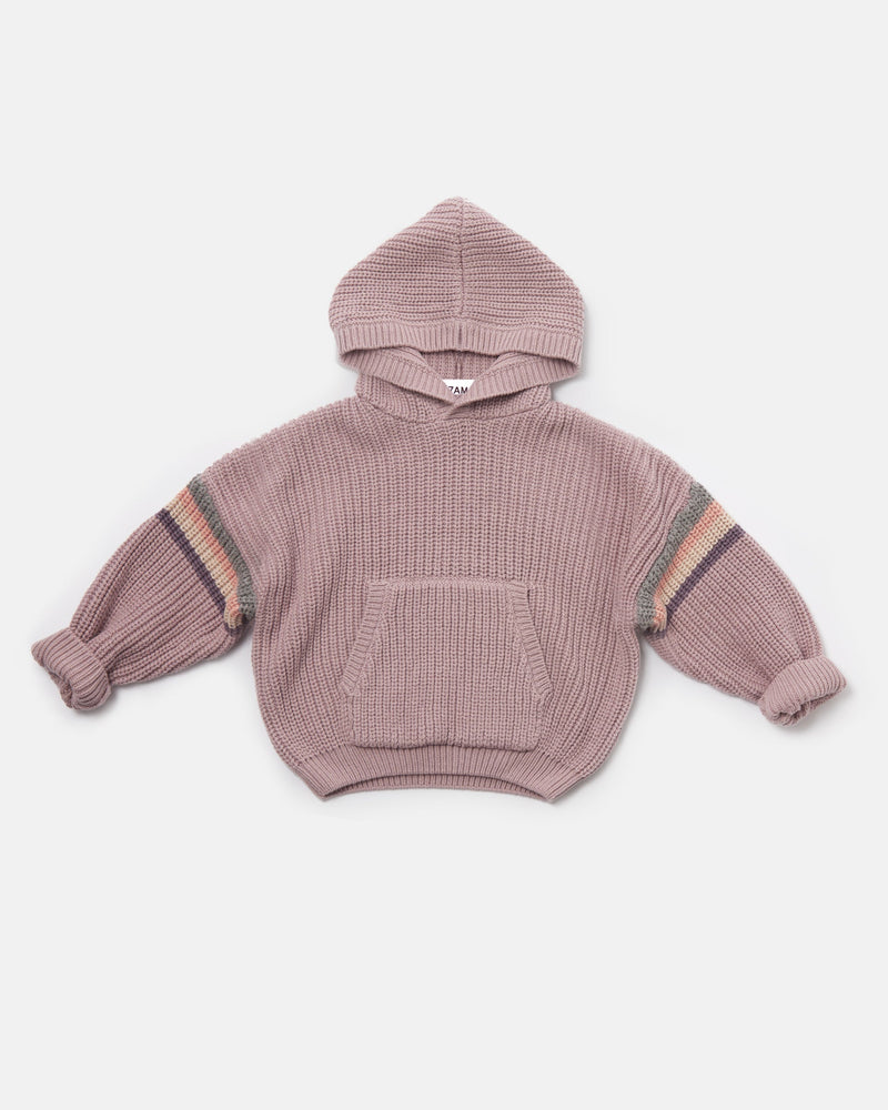 7AM - Hooded Boxy Sweater - Chunky