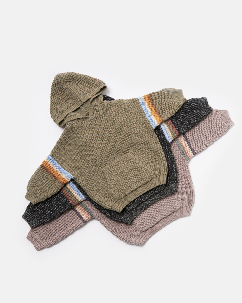 7AM - Hooded Boxy Sweater - Chunky