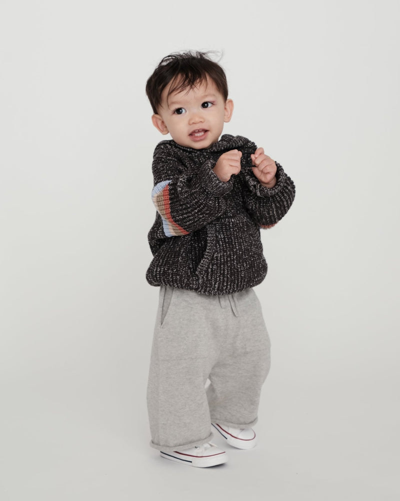 7AM - Hooded Boxy Sweater - Chunky
