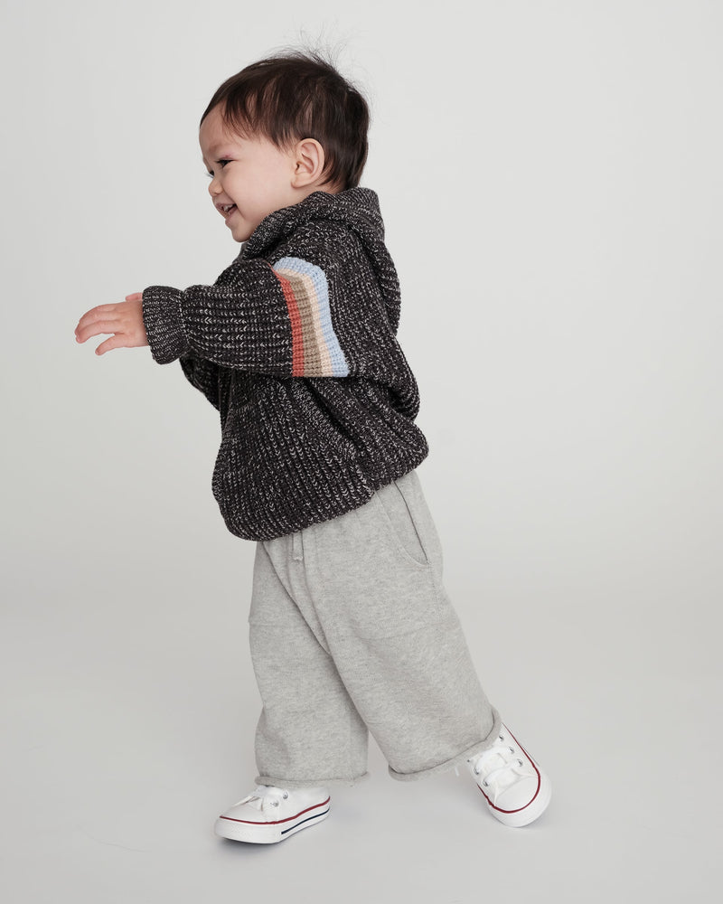 7AM - Hooded Boxy Sweater - Chunky