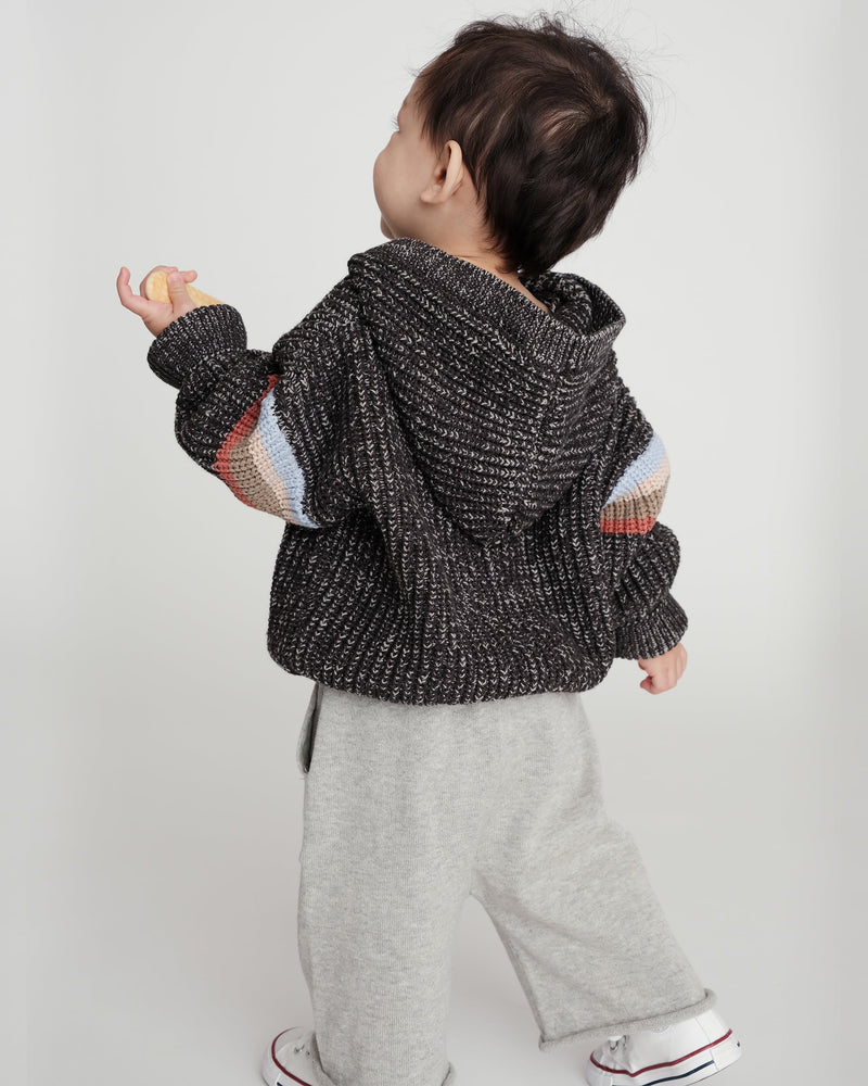 7AM - Hooded Boxy Sweater - Chunky