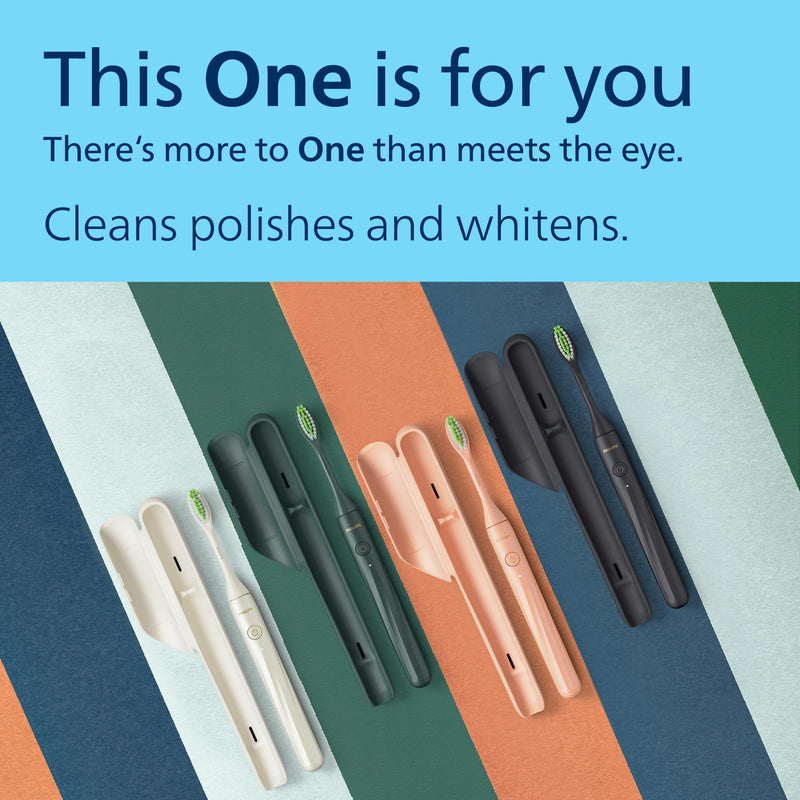 Philips One by Sonicare Rechargeable Toothbrush HY1200/26, Black