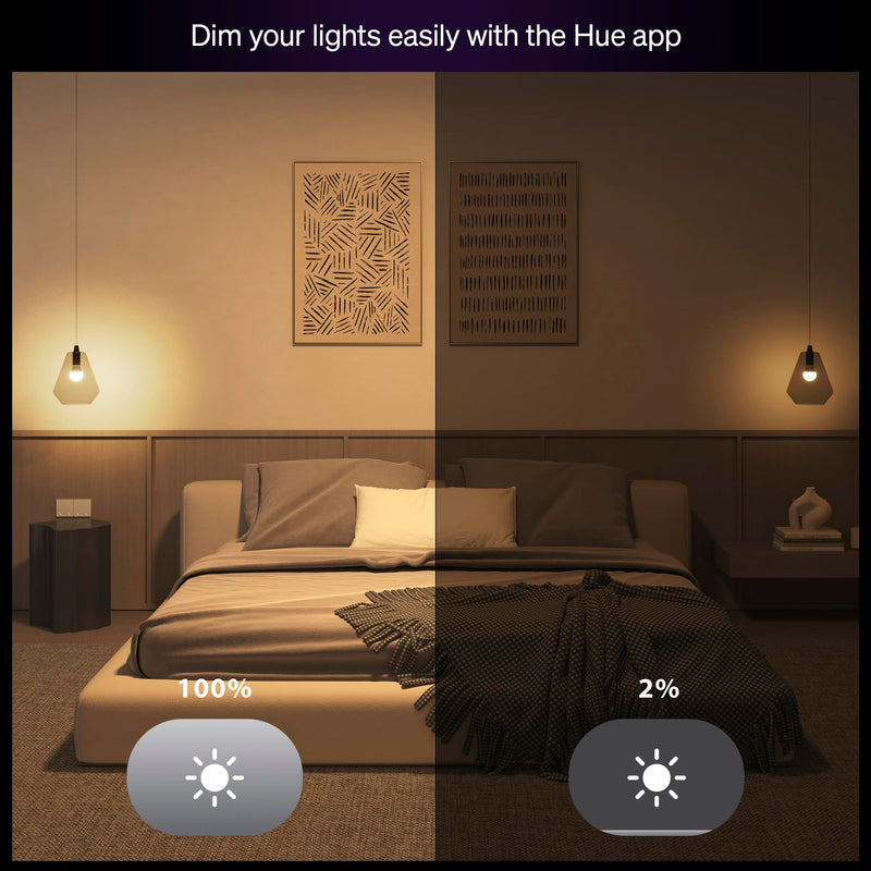 Philips Hue Essential A19 Color Smart Bulbs 607028, 3 Pack