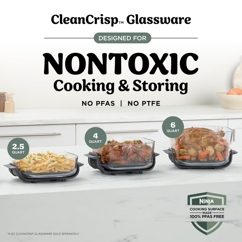 Ninja Crispi Pro Glass Air Fryer AS101CDG, Ash Grey