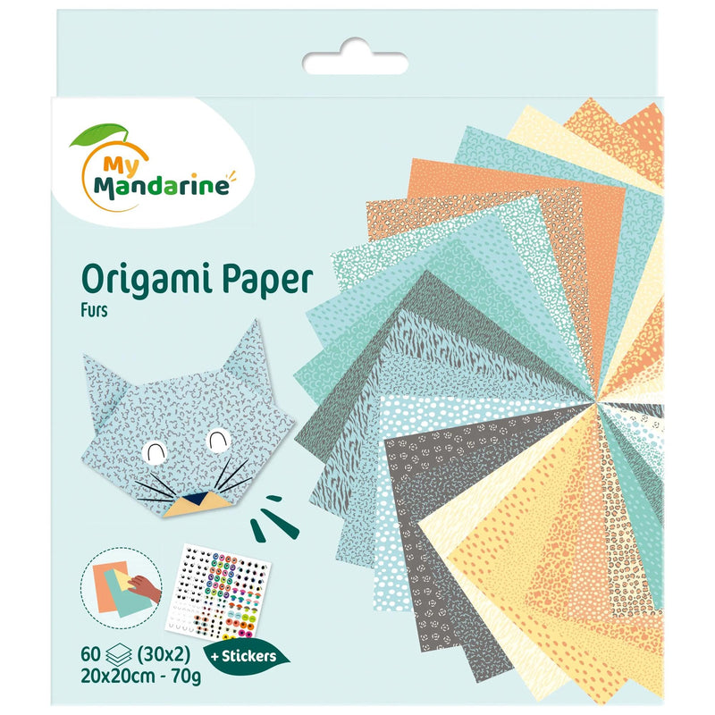 Avenue Mandarine - Origami Kit - Furs | 60 Sheets / 20 x 20 cm / 7.9 x 7.9 in