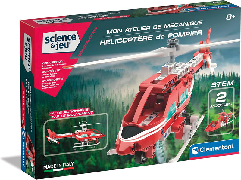 Clementoni - Mon Atelier de Mecanique - Helicoptere de Pompier - French Edition