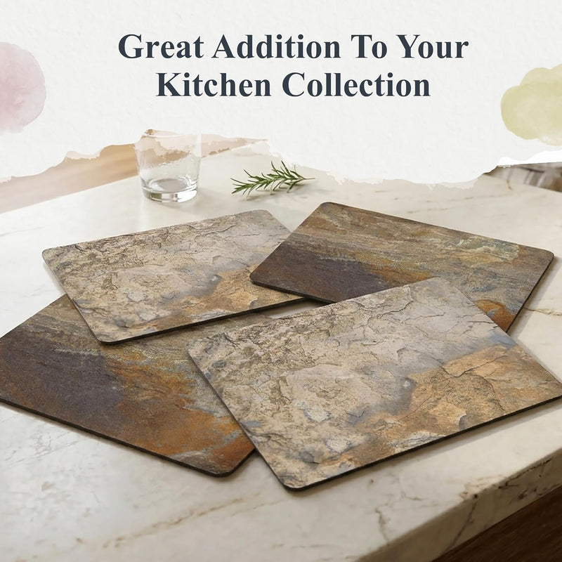 Pimpernel - Earth Slate Place Mats (Set of 4)