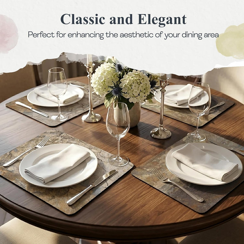 Pimpernel - Earth Slate Place Mats (Set of 4)